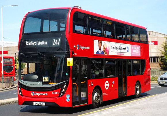 Route 247, Stagecoach London 10344, SN16OLH, Romford