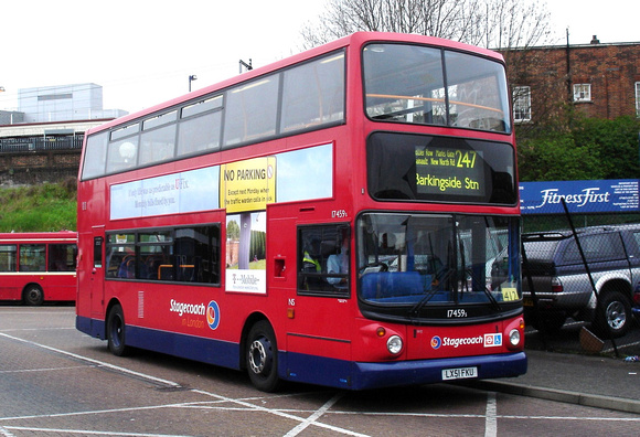 Route 247, Stagecoach London 17459, LX51FKU, Romford