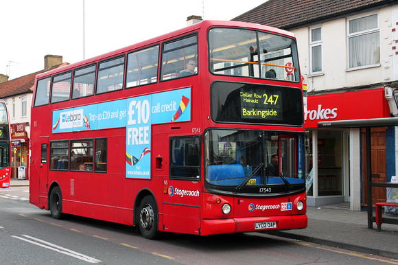 Route 247, Stagecoach London 17543, LY02OAP, Hainault Station