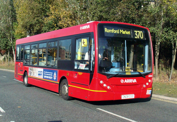 Route 370, Arriva Southend 4000, GN08CGO, Lakeside