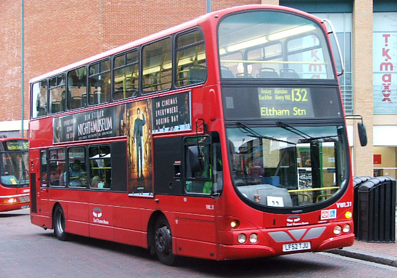 Route 132, East Thames Buses, VWL31, LF52TJU, Bexleyheath