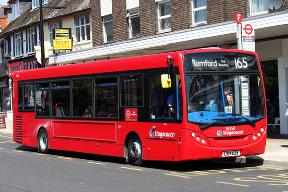 Route 165, Stagecoach London 36558, LX13CZA, Horchurch