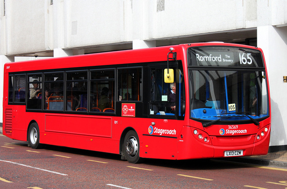 Route 165, Stagecoach London 36569, LX13CZM, Romford