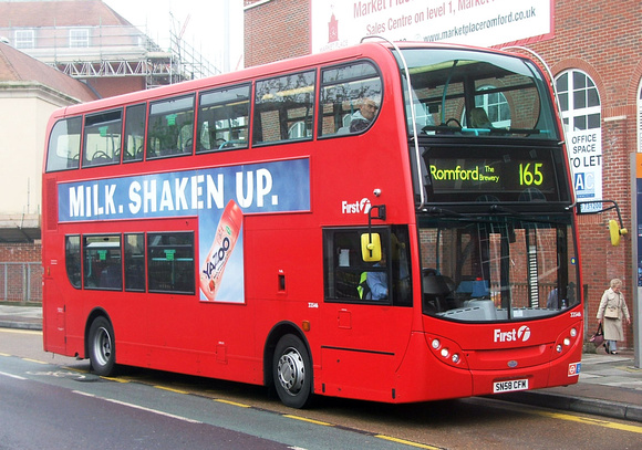 Route 165, First London, DN33546, SN58CFM, Romford