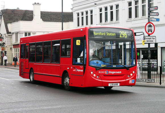 Route 296, Stagecoach London 36262, LX11AVR, Romford Station