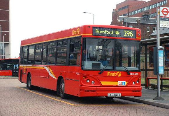 Route 296, First London, DHL506, LK03NLJ, Ilford
