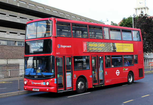 Route 296, Stagecoach London 18477, LX55ESF, Romford