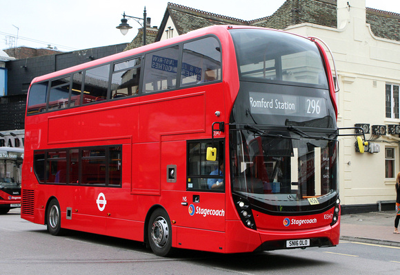 Route 296, Stagecoach London 10347, SN16OLO, Romford
