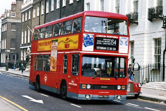 Route 134, London Northern, T722, OHV722Y, Bedford Square