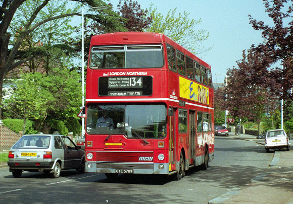 Route 134, London Northern, M578, GYE578W, Muswell Hill