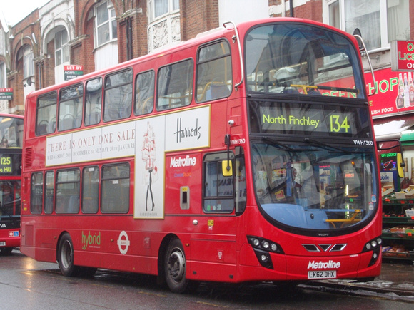 Route 134, Metroline, VWH1360, LK62DHX, North Finchley
