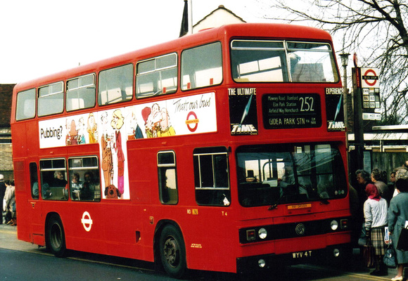 Route 252, London Transport, T4, WYV4T, Romford