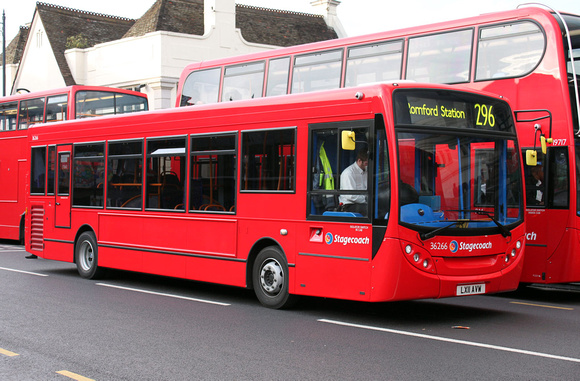 Route 296, Stagecoach London 36266, LX11AVW, Romford Station