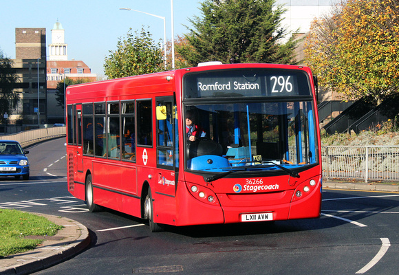 Route 296, Stagecoach London 36266, LX11AVW, Romford