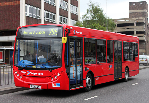 Route 296, Stagecoach London 36267, LX11AVY, Romford