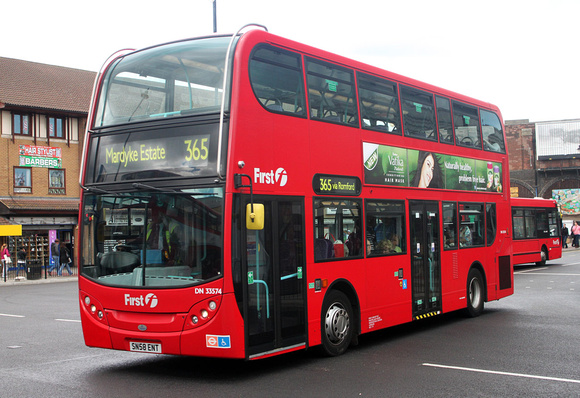 Route 365, First London, DN33574, SN58ENT, Romford