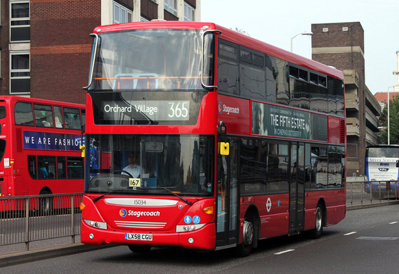Route 365, Stagecoach London 15034, LX58CGU, Romford