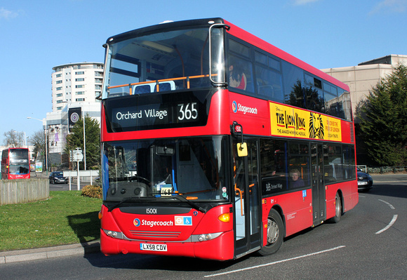 Route 365, Stagecoach London 15001, LX58CDV, Romford