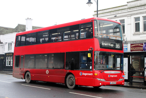 Route 365, Stagecoach London 15007, LX58CEK, Romford