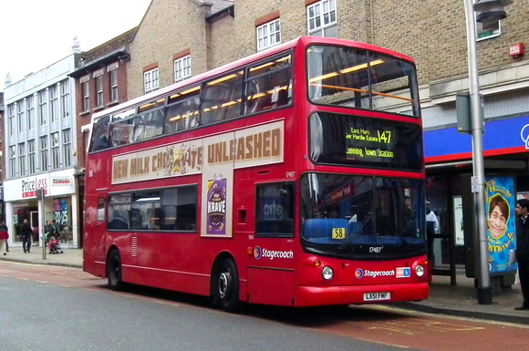 Route 147, Stagecoach London 17487, LX51FMF, Ilford