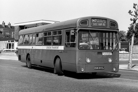 Route 147, London Transport, SMS643, EGN643J