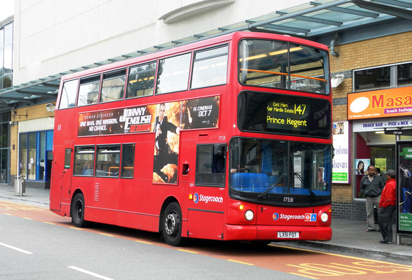 Route 147, Stagecoach London 17531, LX51FOT, Ilford