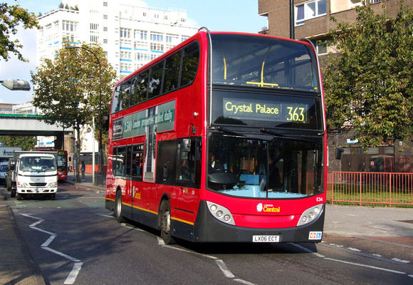 Route 363, London Central, E34, LX06ECT, New Kent Road