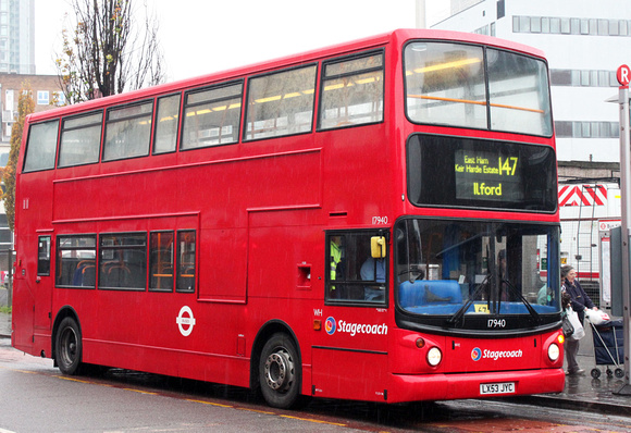 Route 147, Stagecoach London 17940, LX53JYC, Ilford