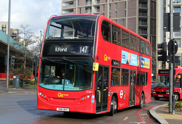 Route 147, Go Ahead London, E184, SN61BHX, Canning Town