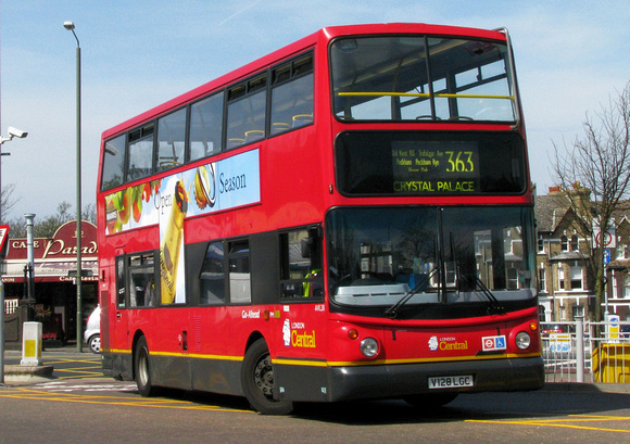 Route 363, London Central, AVL28, V128LGC, Crystal Palace