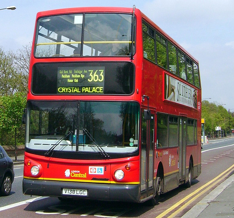 Route 363, London Central, AVL38, V138LGC, Crystal Palace