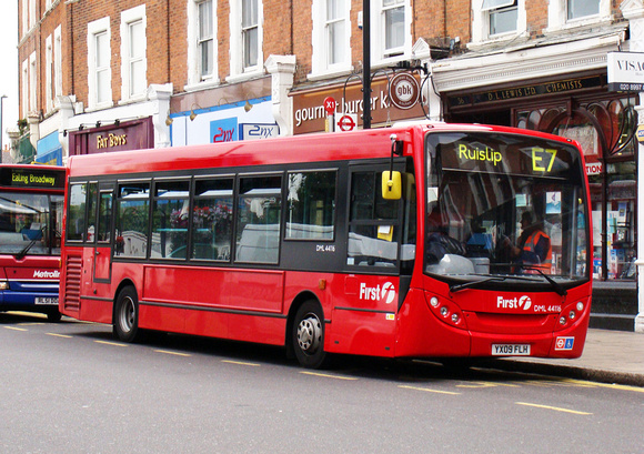 Route E7, First London, DML44116, YX09FLH, Ealing Broadway