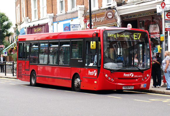 Route E7, First London, DML44113, YX09FLE, Ealing Broadway