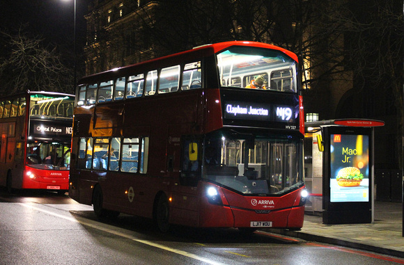 Route N19, Arriva London, HV327, LJ17WOU, Piccadilly Circus