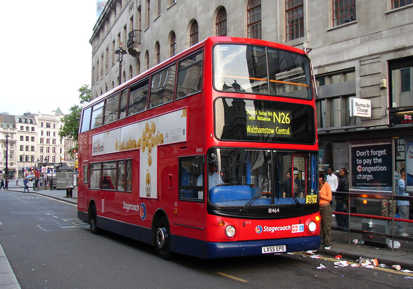 Route N26, Stagecoach London 18464, LX55EPO, Charing Cross