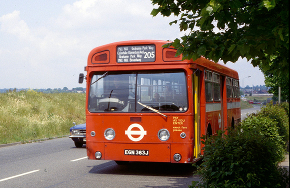 Route 205, London Transport, EGN363J, Grahame Park