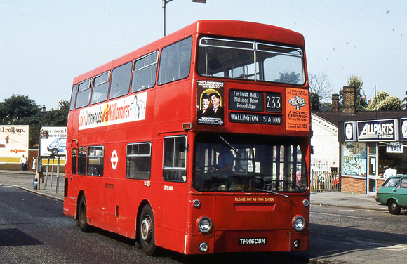 Route 233, London Transport, DMS1618, THM608M, croydon