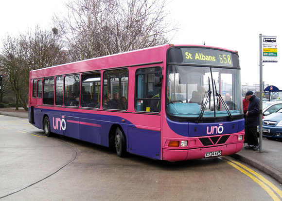 Route 658, Uno Bus, DFW774, X774EVS, London Colney