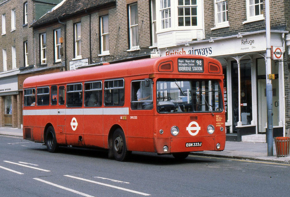 Route 98, London Transport, SMS333, EGN333J, Uxbridge