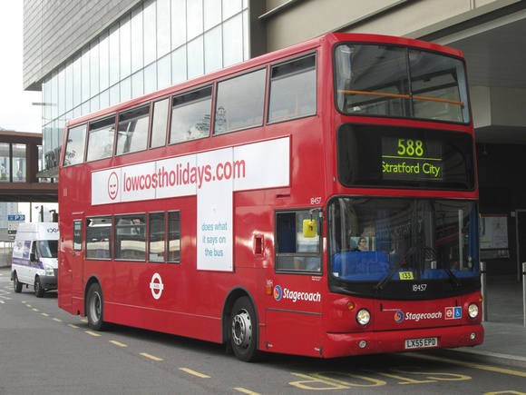 Route 588, Stagecoach London 18457, LX55EPD, Stratford City