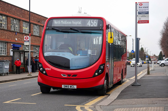 Route 456, Go Ahead London, WS62, SM15WCL, North Midx Hospital