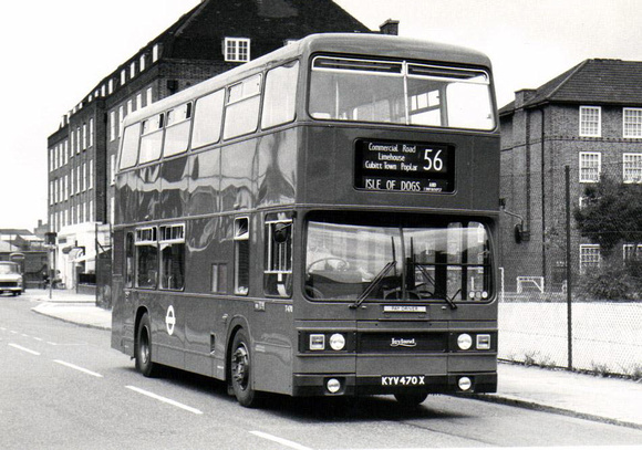 Route 56, London Transport, T470, KYV470X, Millwall