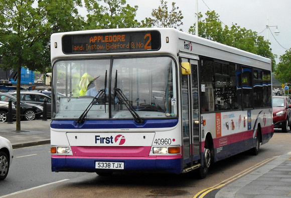 Route 2, First 40960, S338TJX, Bideford