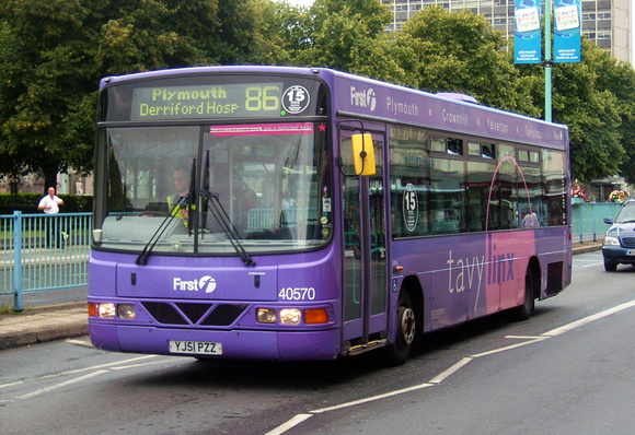 Route 86, First 40570, YJ51PZZ, Plymouth