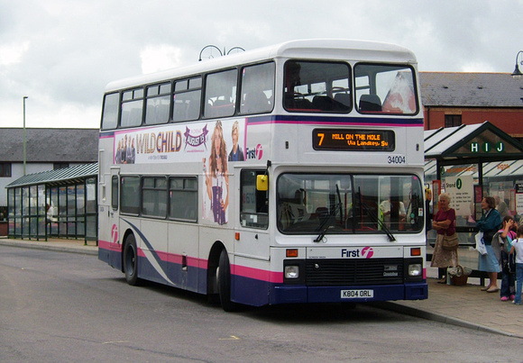 Route 7, First 34004, K804ORL, Barnstaple