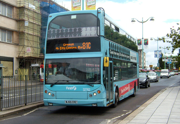 Route 81C, First 32762, WJ55CRZ, Plymouth