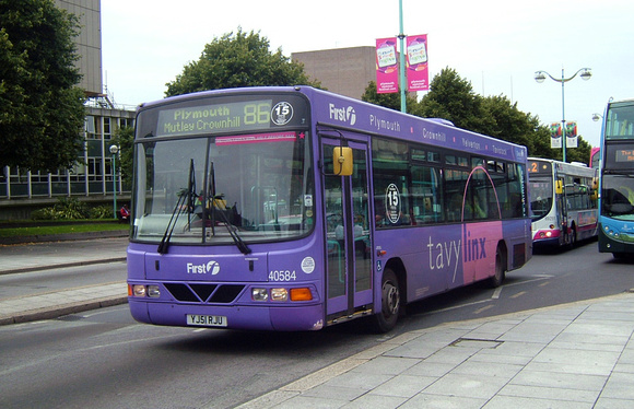 Route 86, First 40584, YJ51RJU, Plymouth