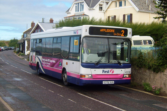 Route 2, First 40036, S376SUX, Instow