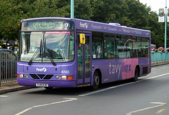 Route 3, First 40583, YJ51RJO, Plymouth