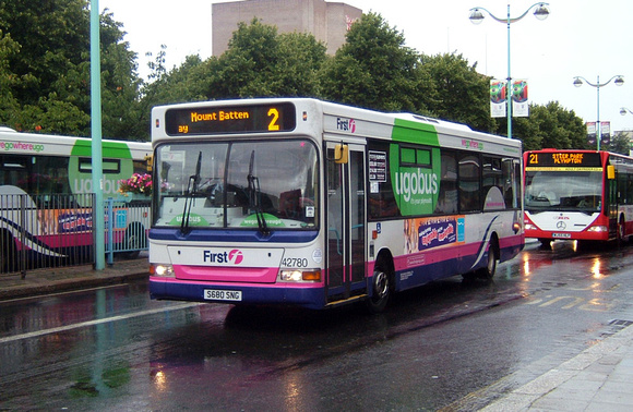 Route 2, First 42780, S680SNG, Plymouth